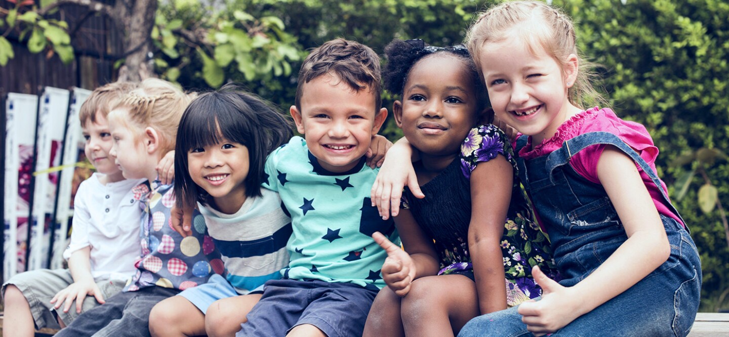 Group of kids sitting together